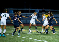 #24 Alana Carlucci (Sophomore, Berlin), #18 Jul Conry (Captain, Senior, Bolton), #21 Jenny Anderson (Senior, Stow)
