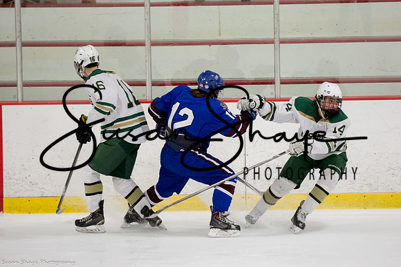 #16 Devyn Barrett (Captain, Lancaster), #14 Garren LaPlante (Stow)