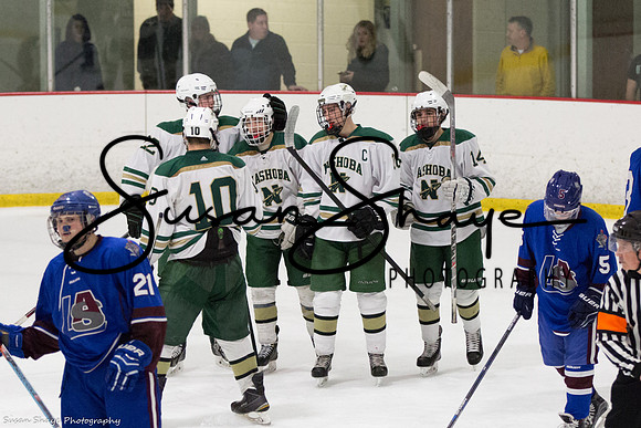 #10 Brad Colvin (Lancaster), #22 Brett Young (Lancaster), #25 Bryce Chaput (Lancaster), #16 Devyn Barrett (Captain, Lancaster), #14 Garren LaPlante (Stow)