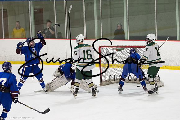 #16 Devyn Barrett (Captain, Lancaster), #14 Garren LaPlante (Stow)