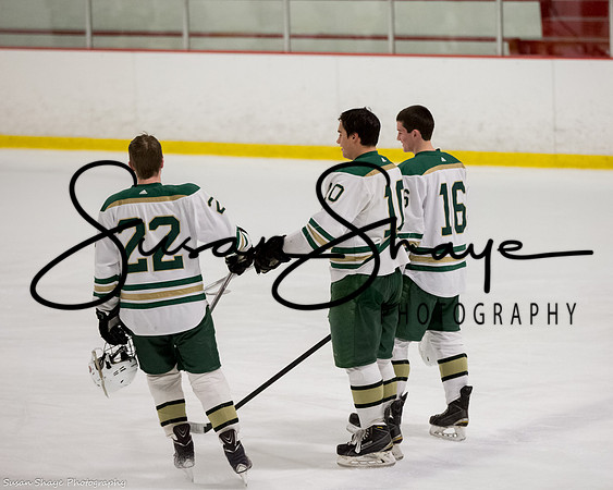 #22 Brett Young (Lancaster), #10 Brad Colvin (Lancaster), #16 Devyn Barrett (Captain, Lancaster)